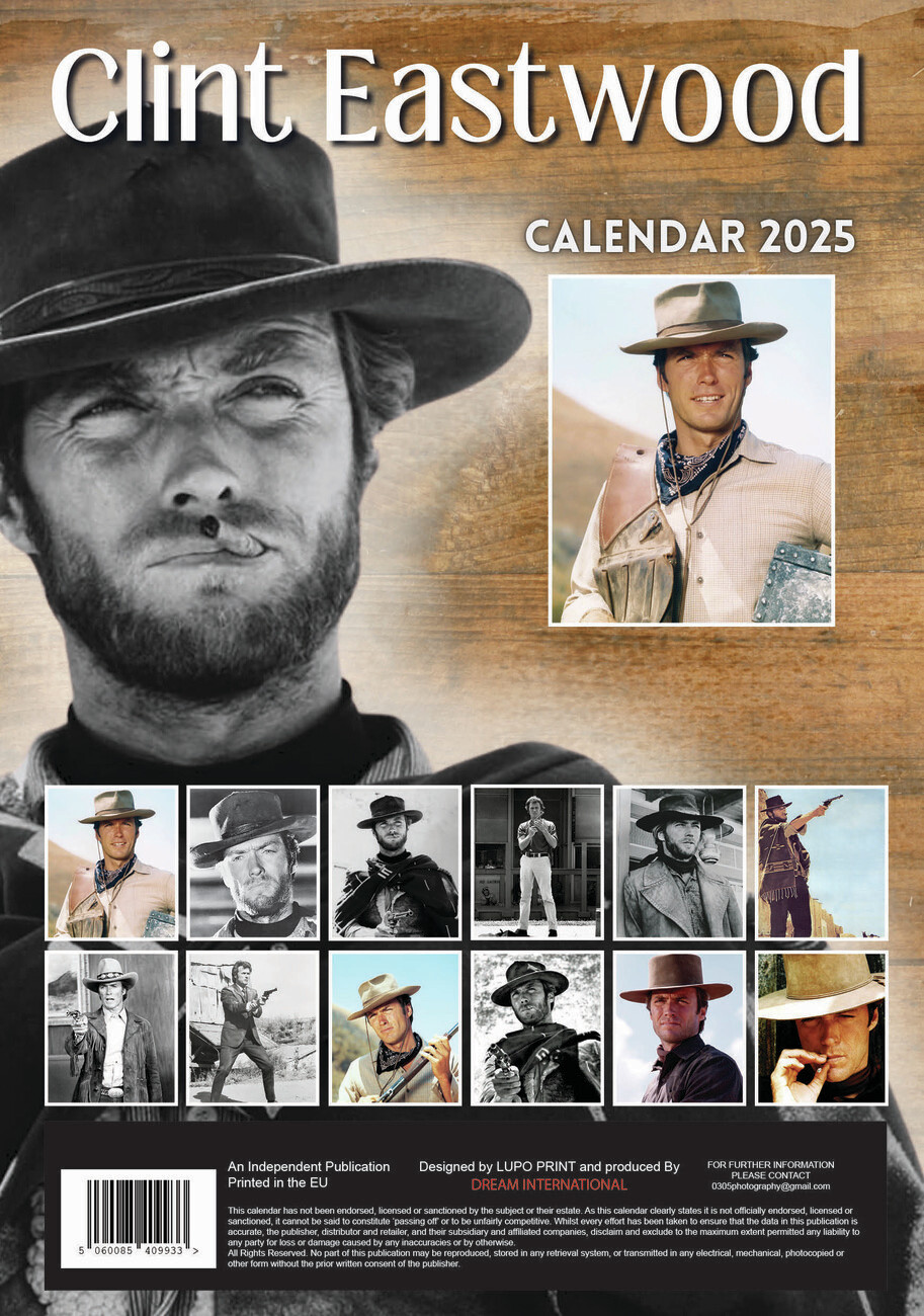 Clint Eastwood Wall Calendars 2025 Buy At Europosters Clint Eastwood I223337 