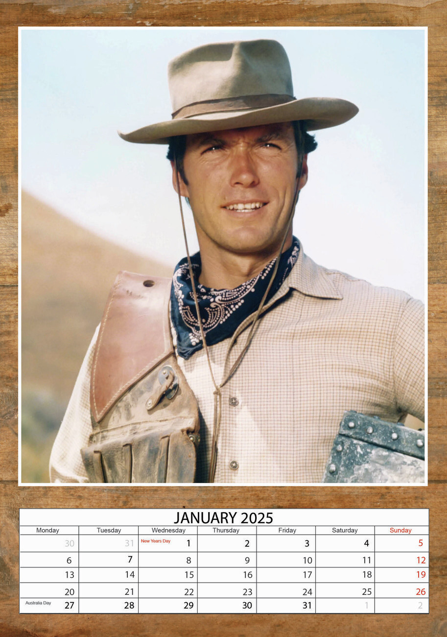 Clint Eastwood Wall Calendars 2025 Buy at Europosters