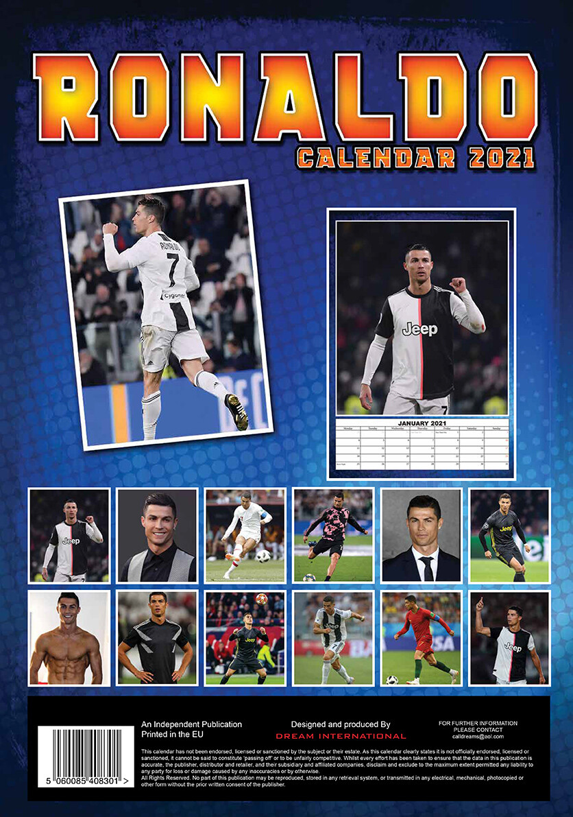 Cristiano Ronaldo Wall Calendars 2021 Large selection