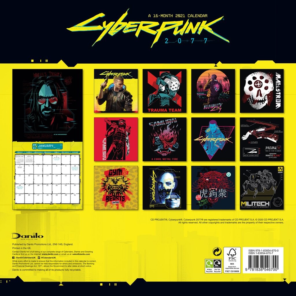 Cyberpunk 2077 Wall Calendars 2024 Buy at Europosters