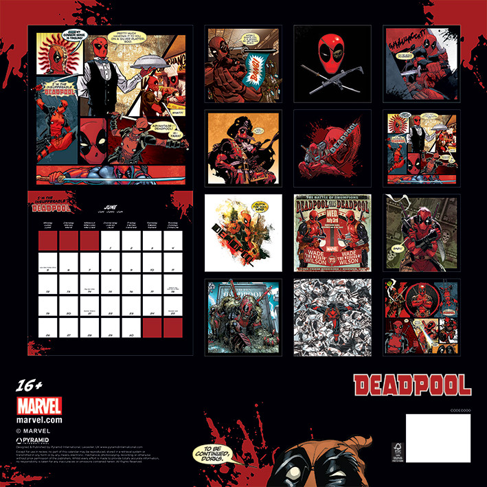 Deadpool Wall Calendars 2022 Large selection
