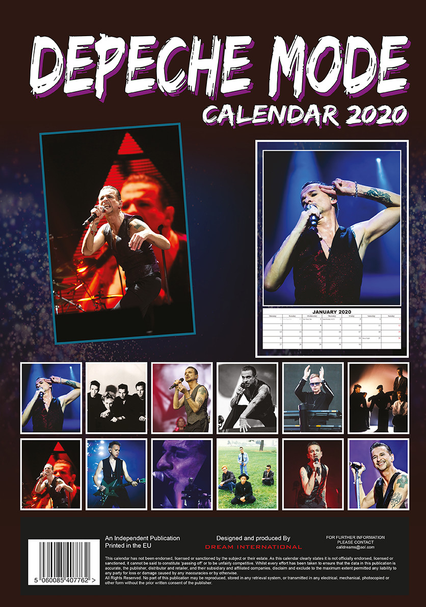 Calendar 2022 Depeche Mode