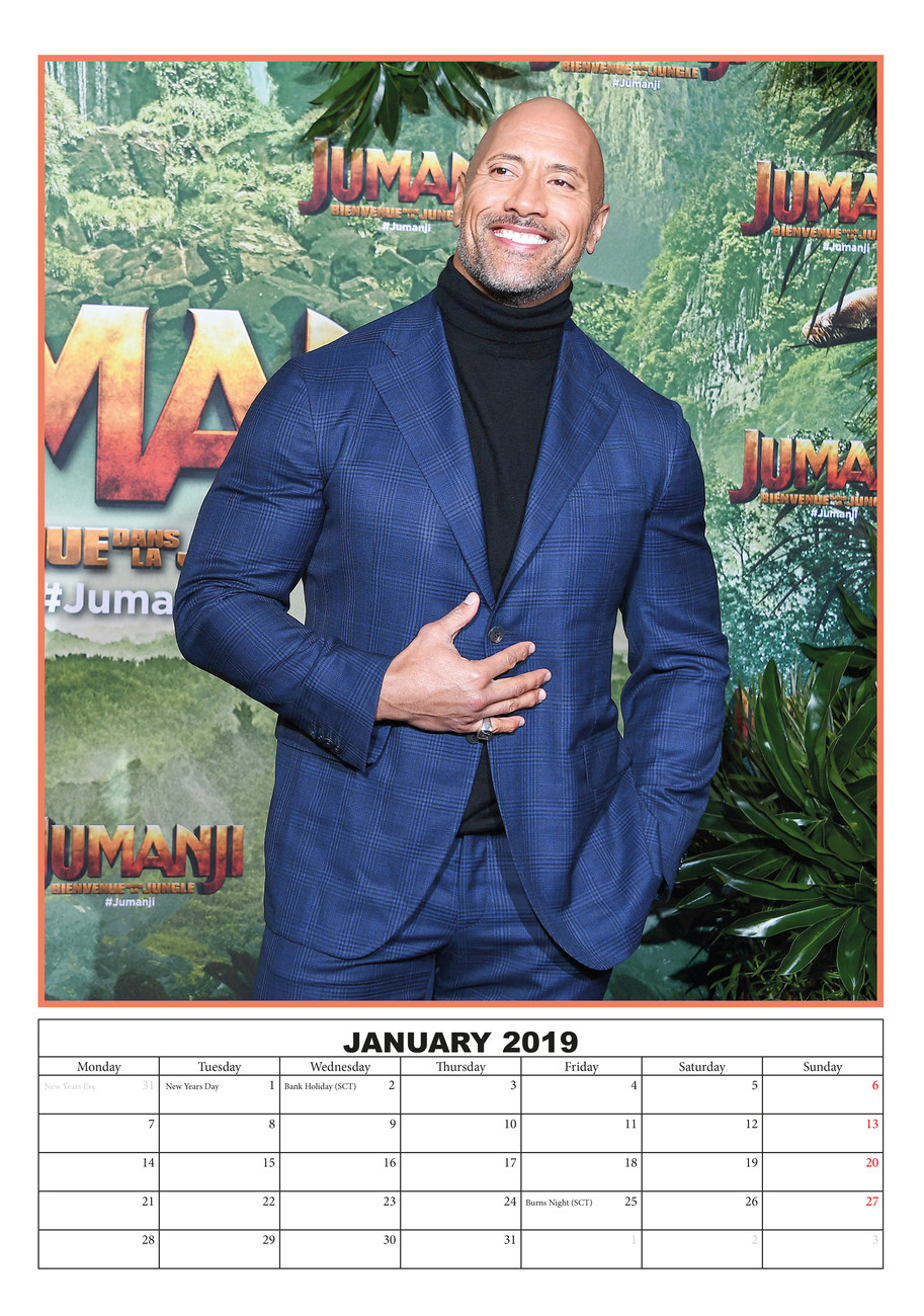 Dwayne Johnson Wall Calendars 2022 Large selection