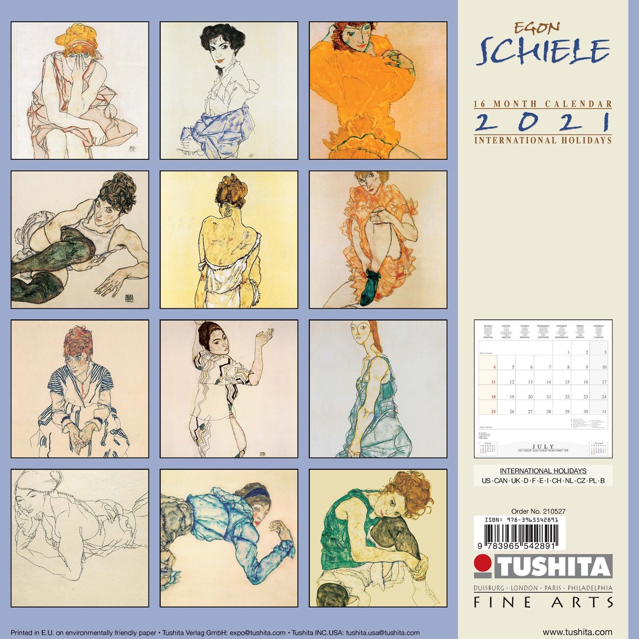 Egon Schiele Wall Calendars 2024 Buy at Europosters