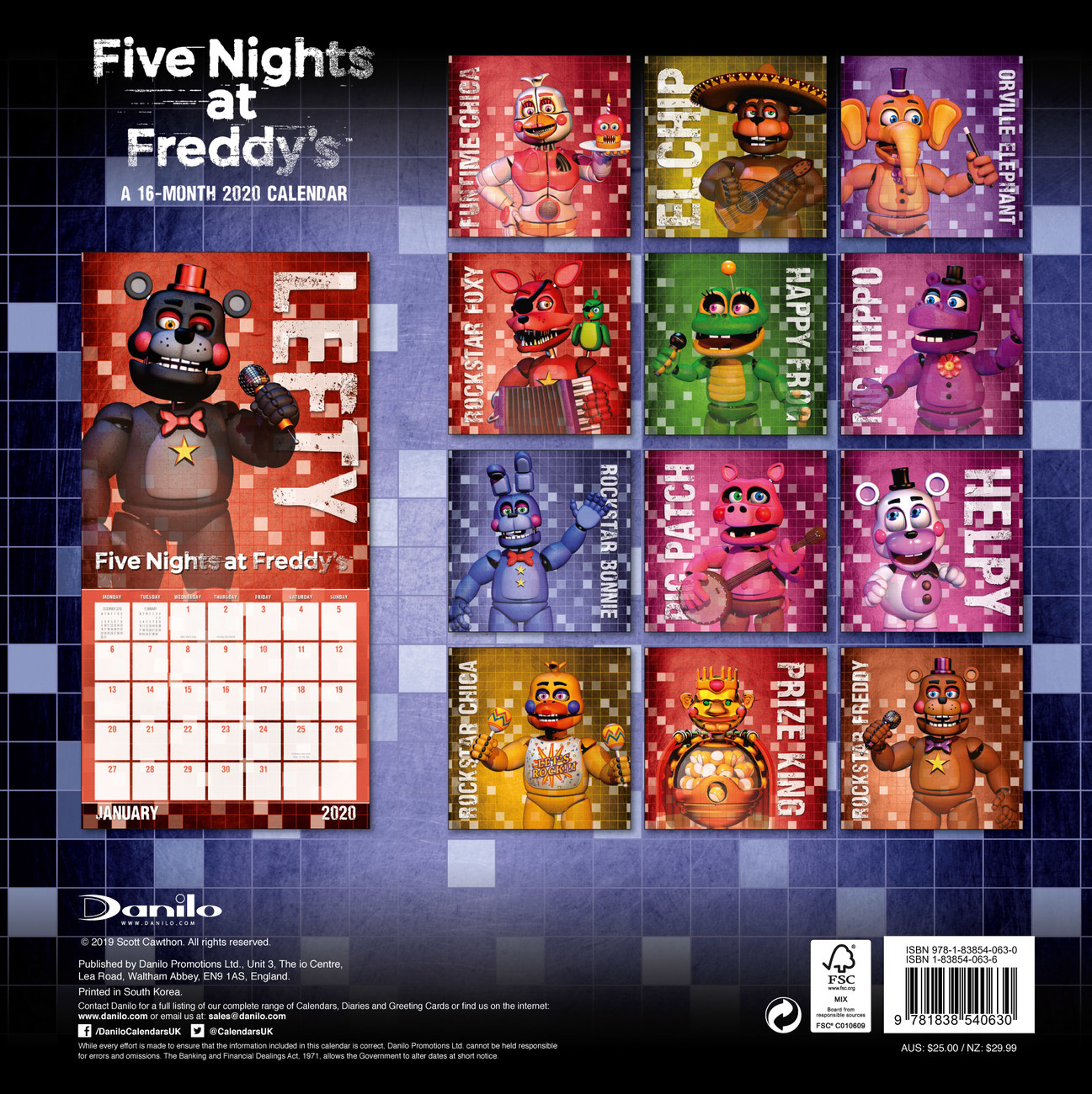 Fnaf Calendar 2022 Five Nights At Freddys - Wall Calendars 2020 | Large Selection