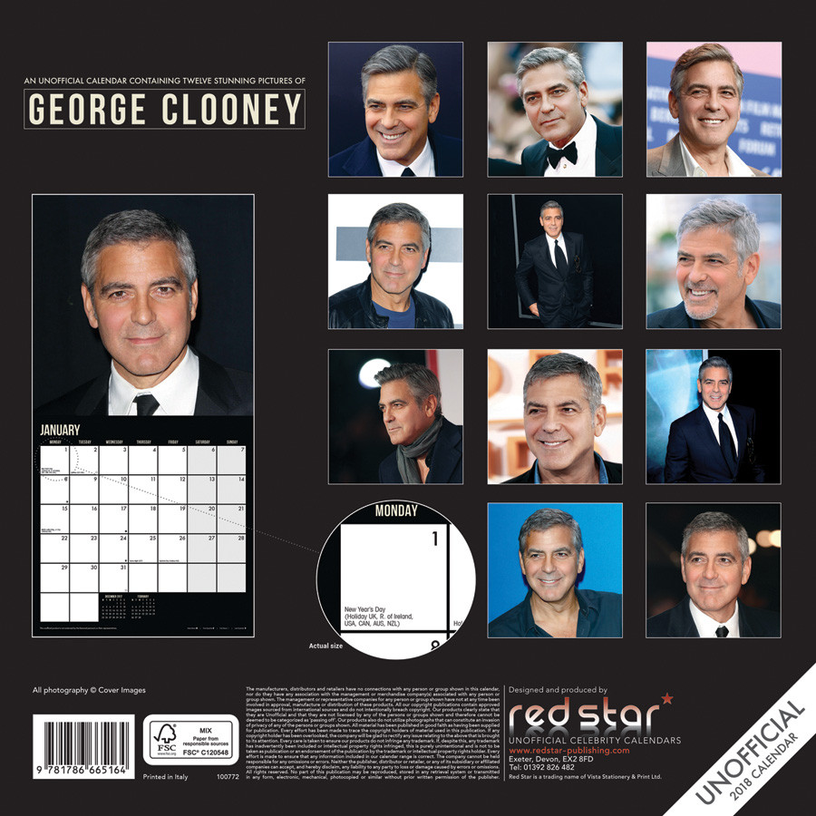 Clooney Wall Calendars 2018 Buy at Europosters