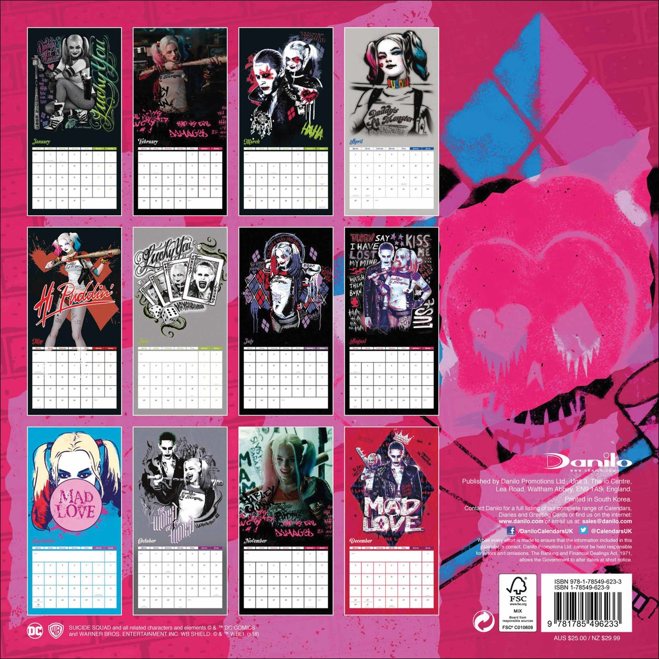 Harley Quinn Wall Calendars 2019 Buy at Europosters