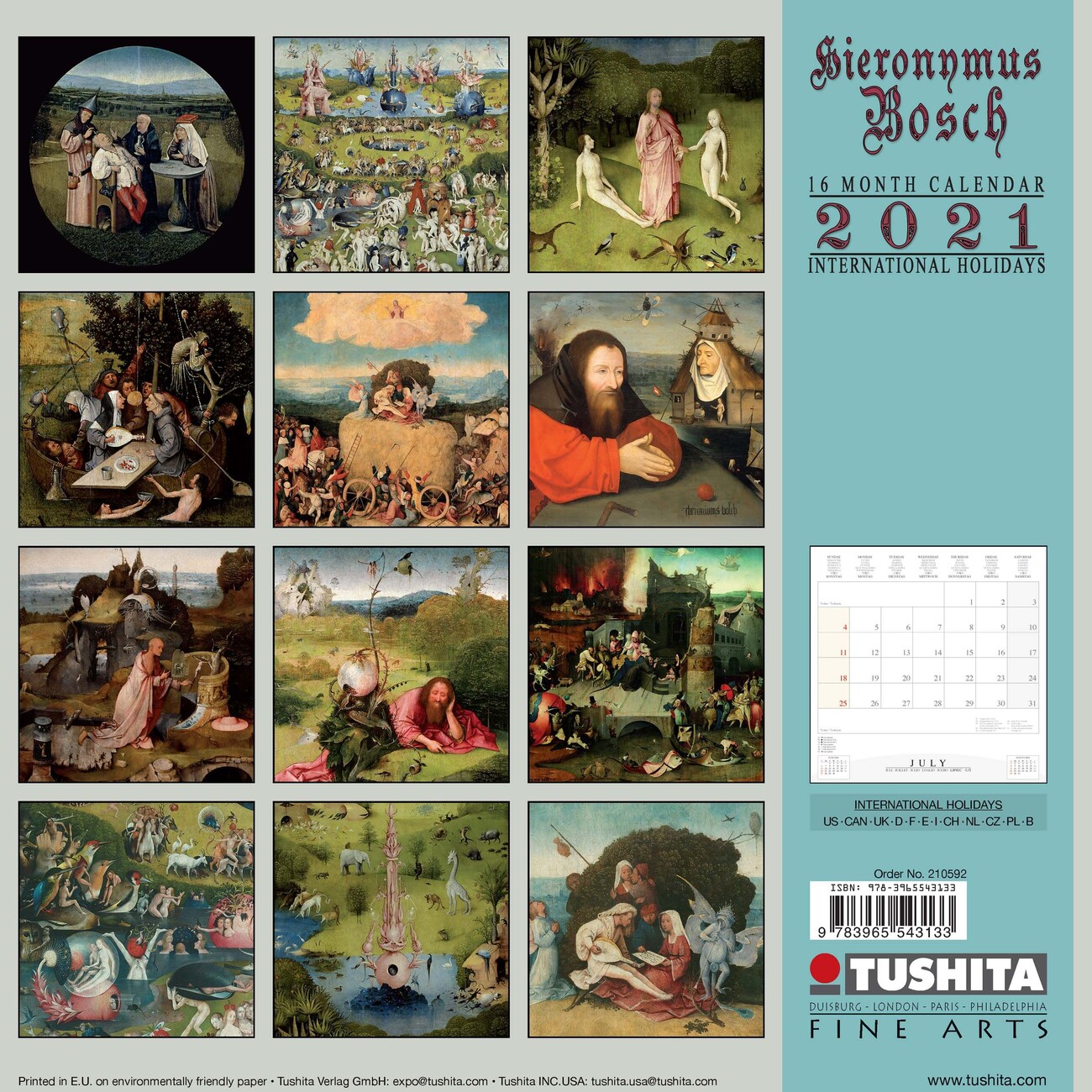 Hieronymus Bosch Wall Calendars 2021 Buy at Europosters