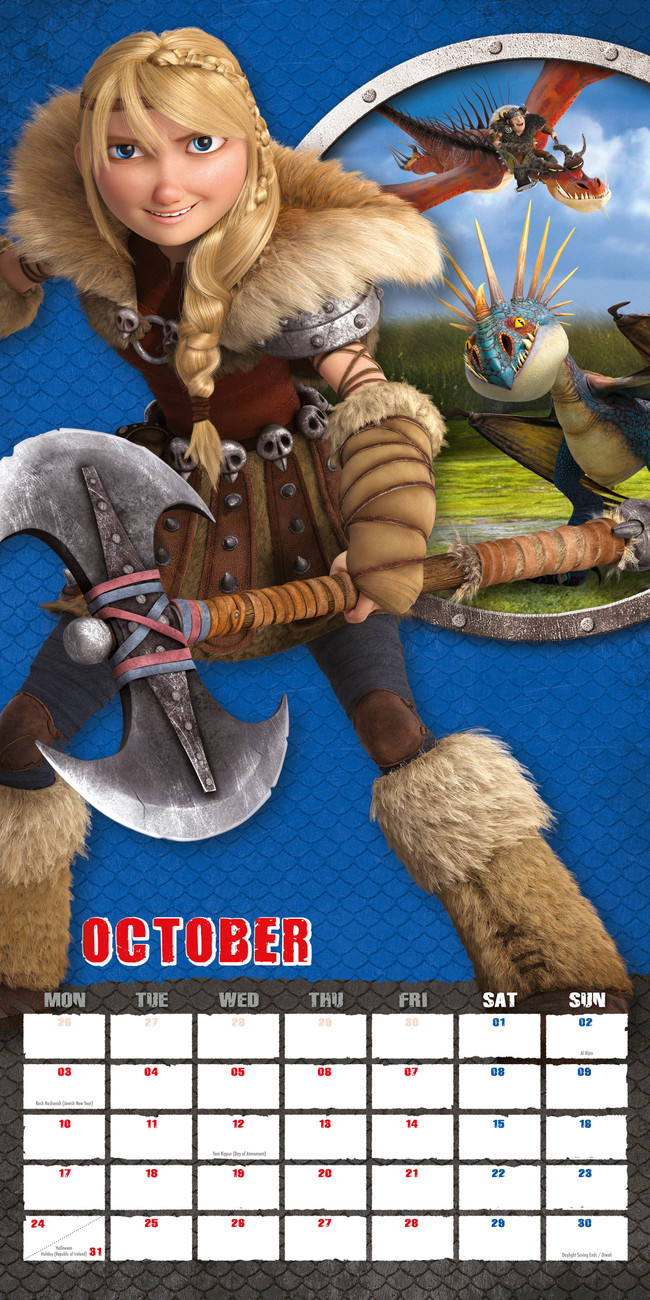 How to Train Your Dragon Wall Calendars 2015 Buy at