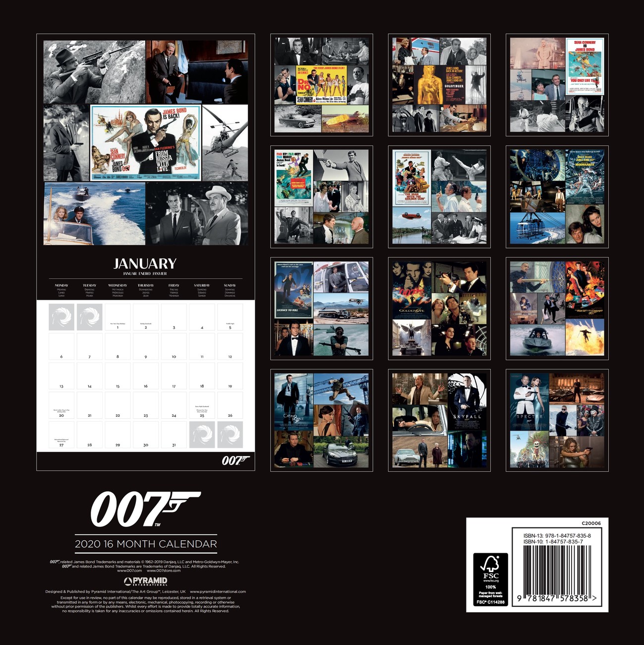 James Bond - Wall Calendars 2022 | Large selection