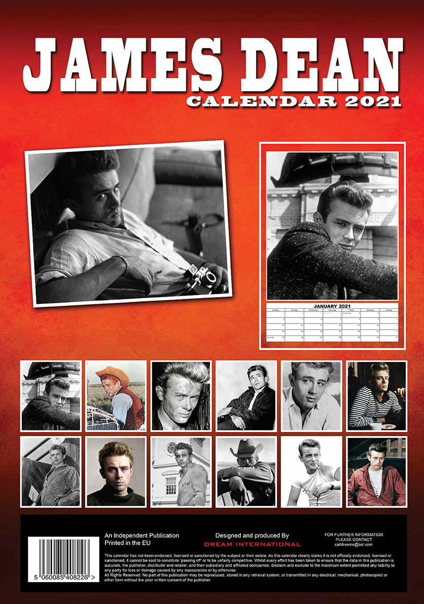 James Dean ™ 2014 18-Month Wall Calendar New Sealed 