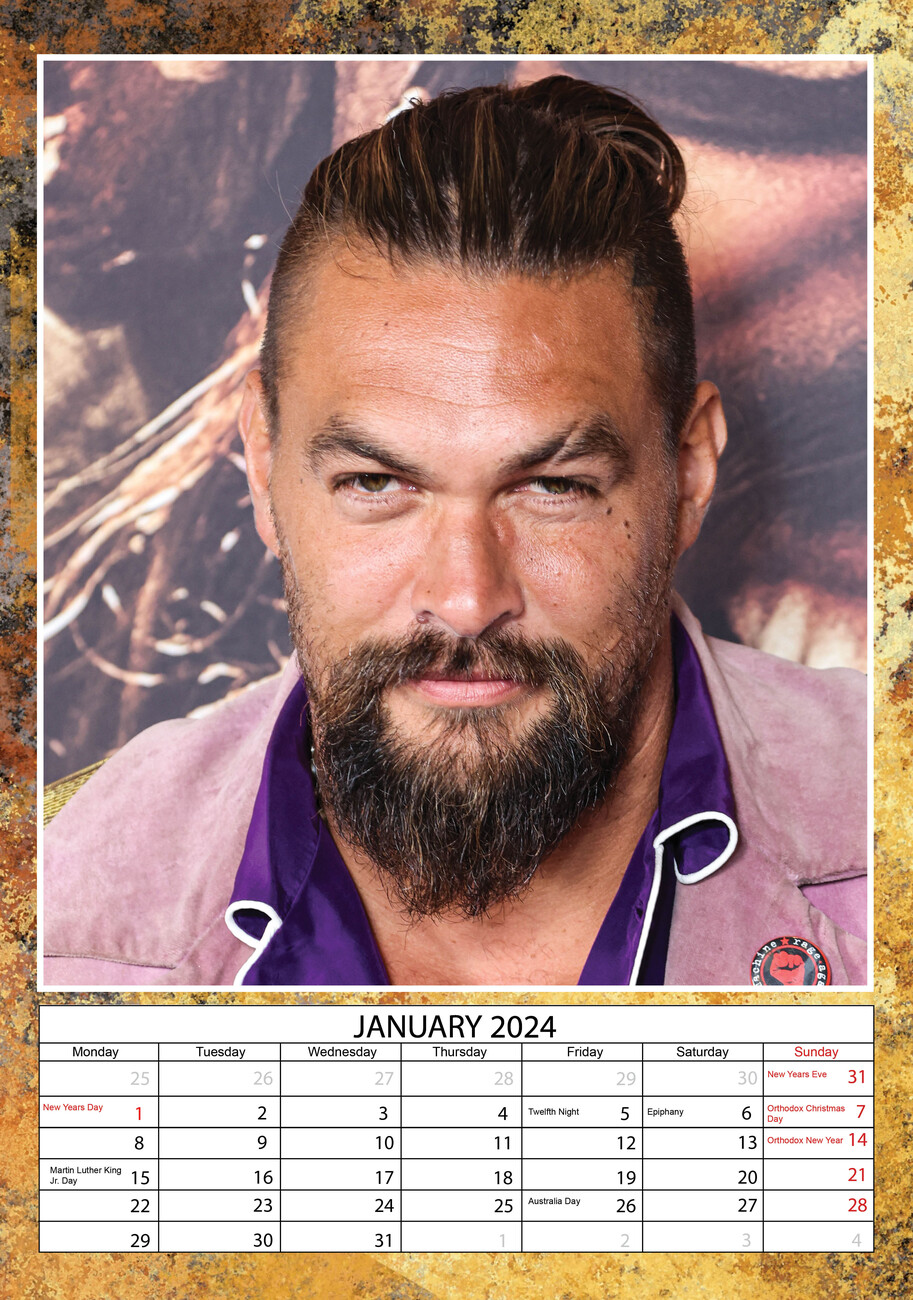 Jason Momoa Wall Calendars 2024 Buy at