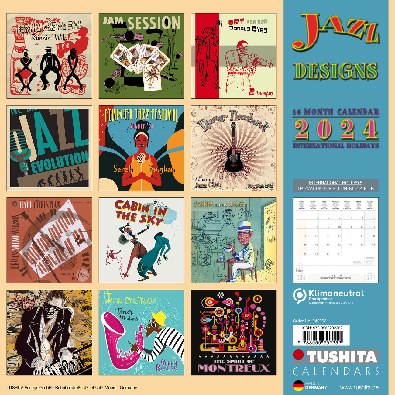 Jazz History Wall Calendars 2024 Buy At Abposters Com   Jazz History I171494 