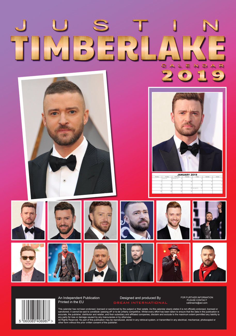 Justin Timberlake Wall Calendars 2019 Buy at Europosters