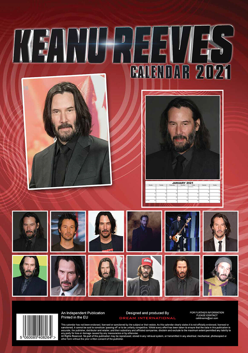 Keanu Reeves 2021 Desktop Calendar *SPECIAL OFFER* 