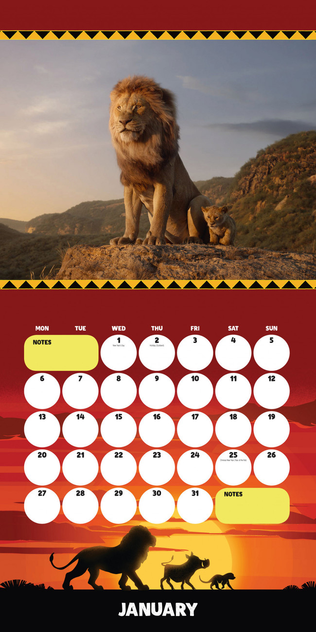 Lion King Schedule 2022 Lion King - Wall Calendars 2020 | Large Selection