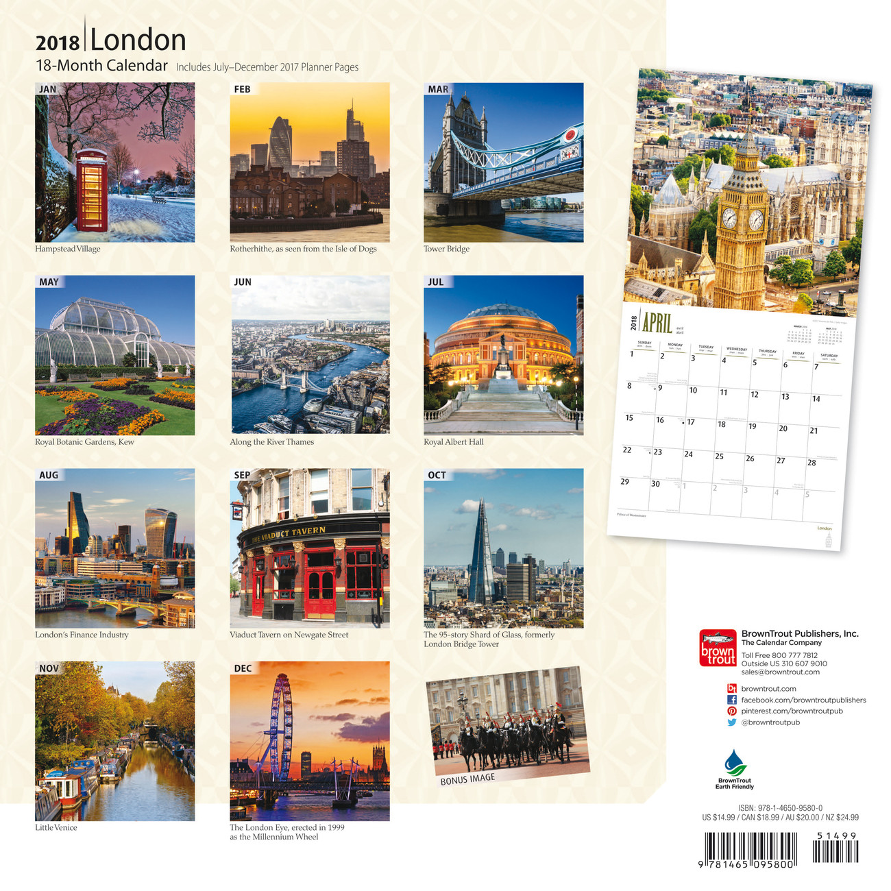 London Wall Calendars 2018 Buy at Europosters