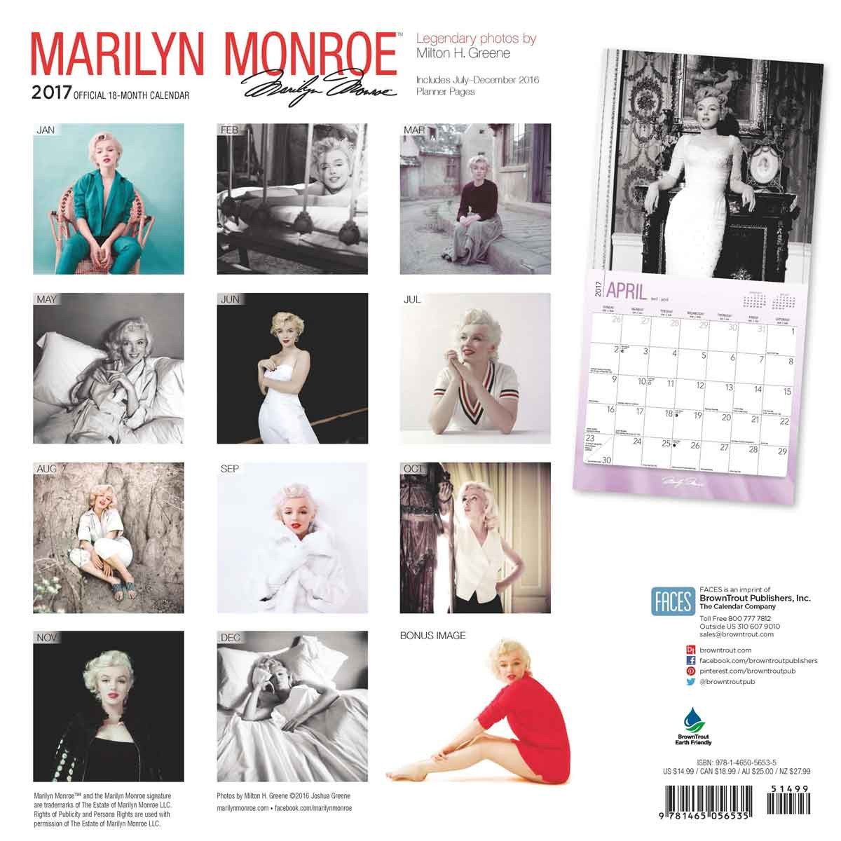 Marilyn Monroe - Wall Calendars 2017 | Buy at Europosters