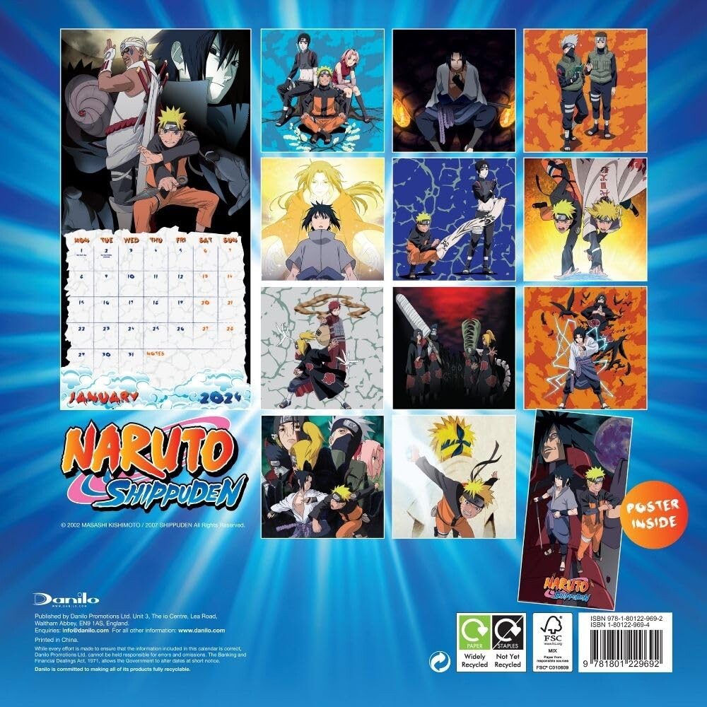 Naruto Shippuden - Wall Calendars 2024