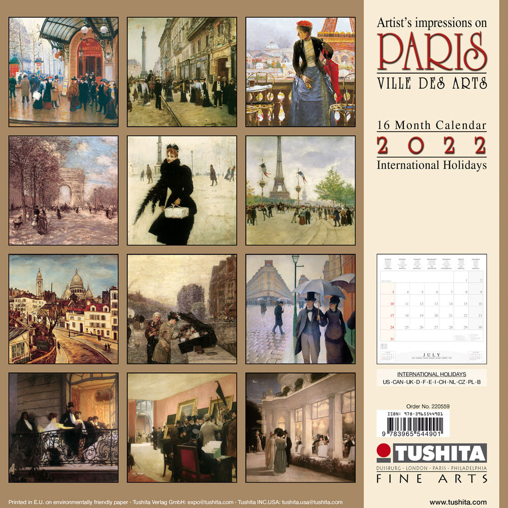 Paris - Ville des Arts - Wall Calendars 2022 | Buy at Abposters.com