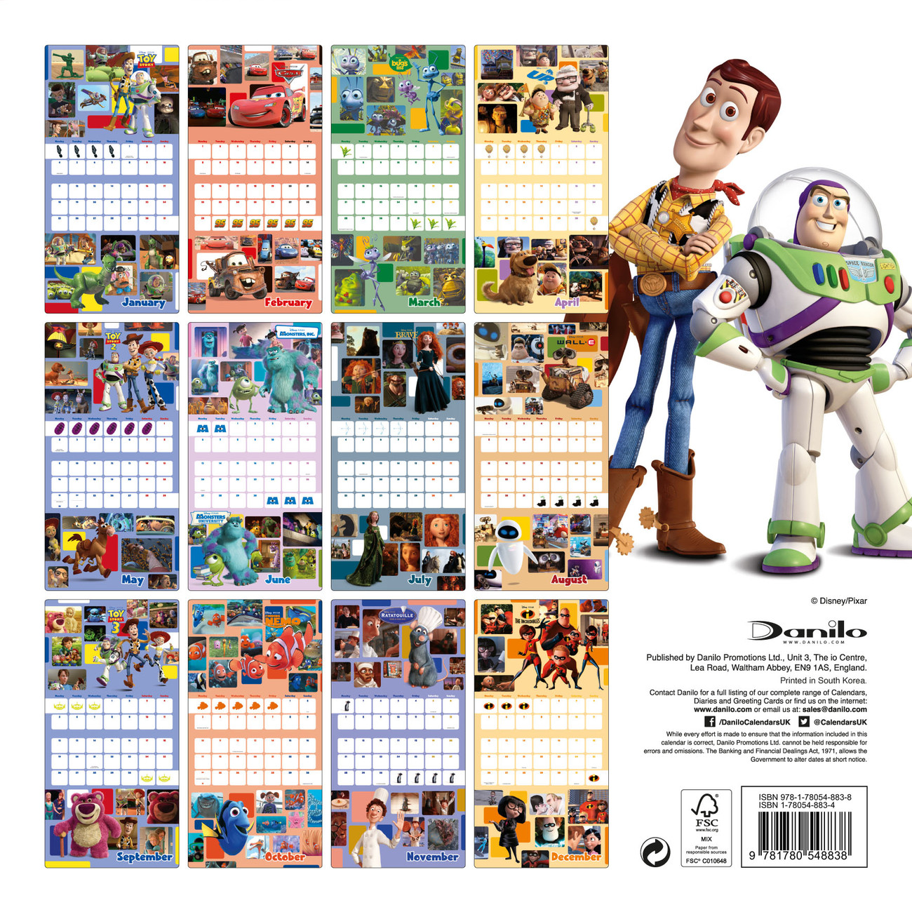 Pixar - Wall Calendars 2016 | Buy at Abposters.com