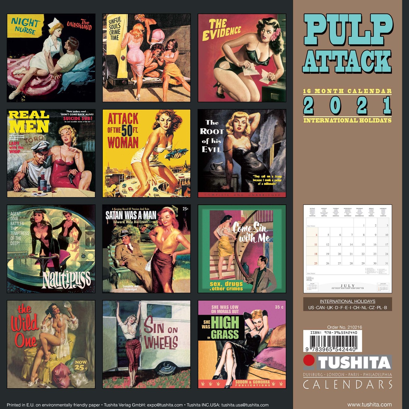 Pulp Attack Wall Calendars 2021 Buy at Europosters