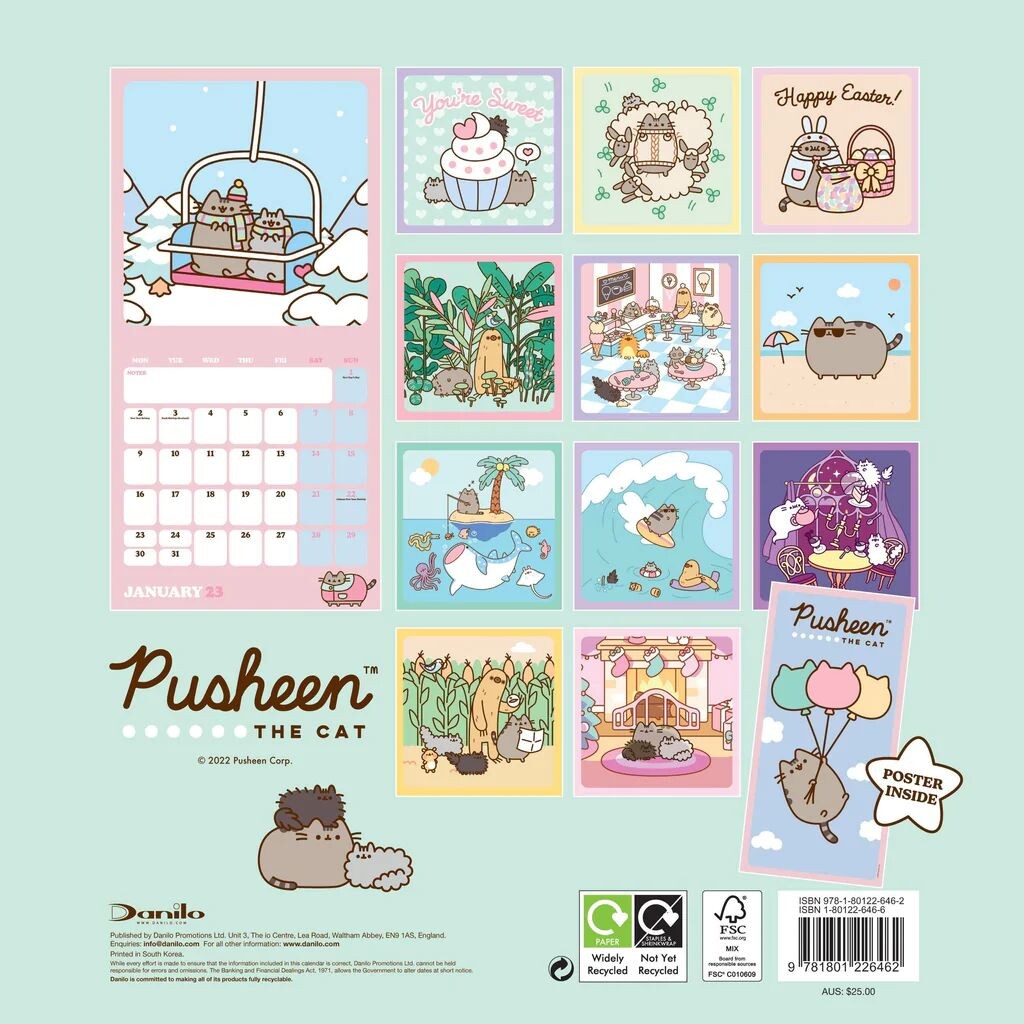 Pusheen - Wall Calendars 2023 | Buy at Europosters
