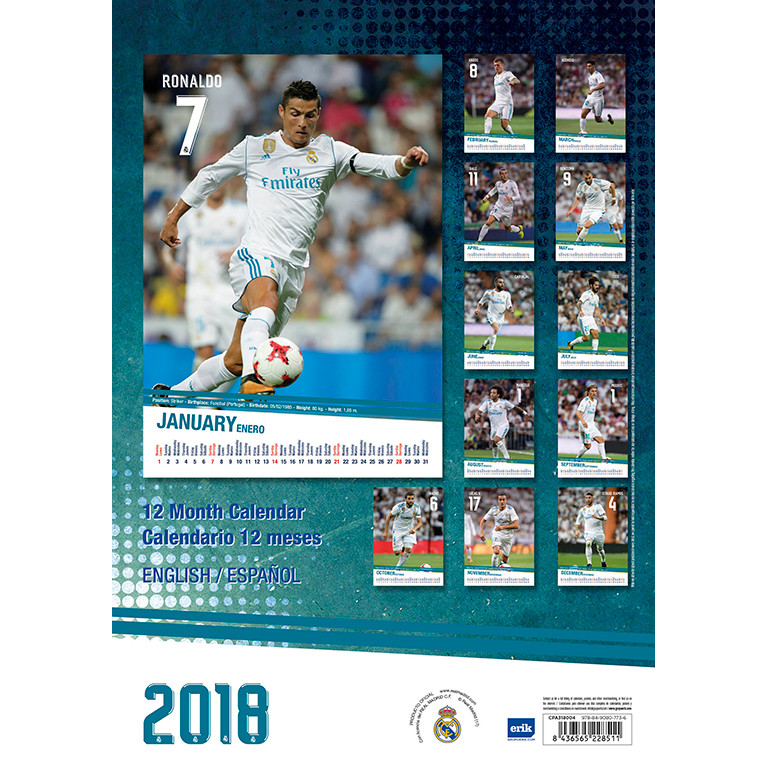Real Madrid - Wall Calendars 2018 | Large selection
