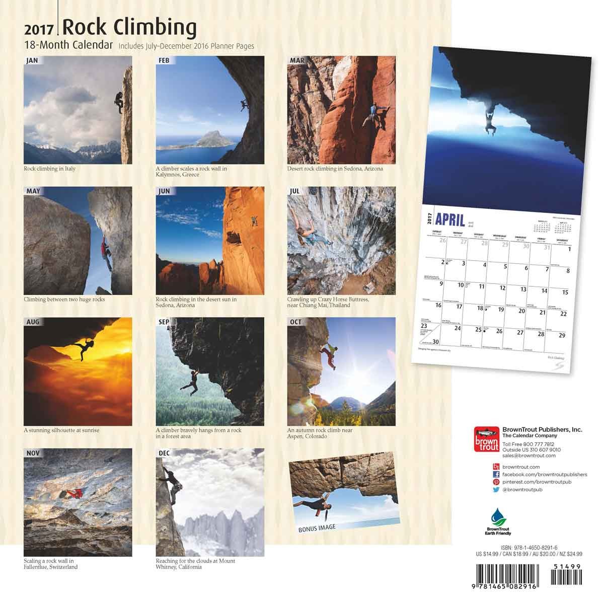 Rock Climbing Wall Calendars 2024 Buy at Europosters