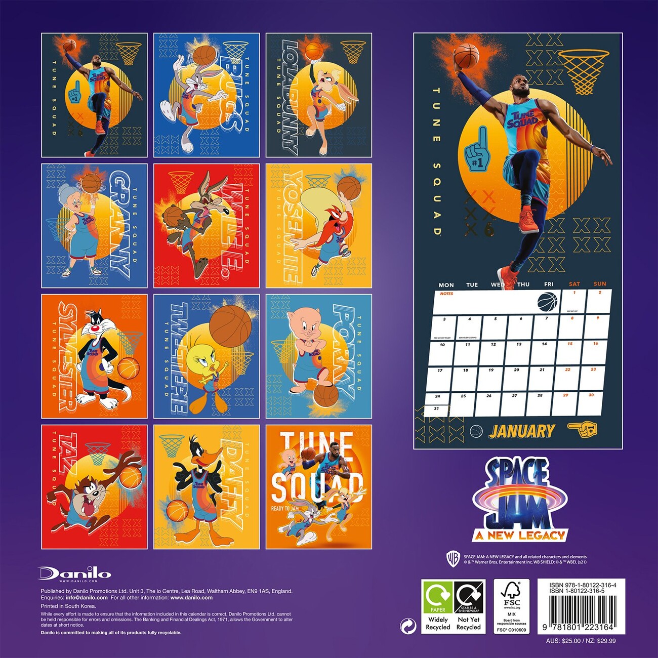 Space Jam Wall Calendars 2022 Buy at Europosters