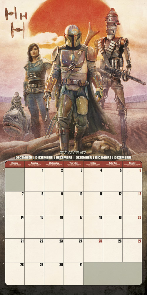 Star Wars The Mandalorian Wall Calendars 2024 Buy at Europosters
