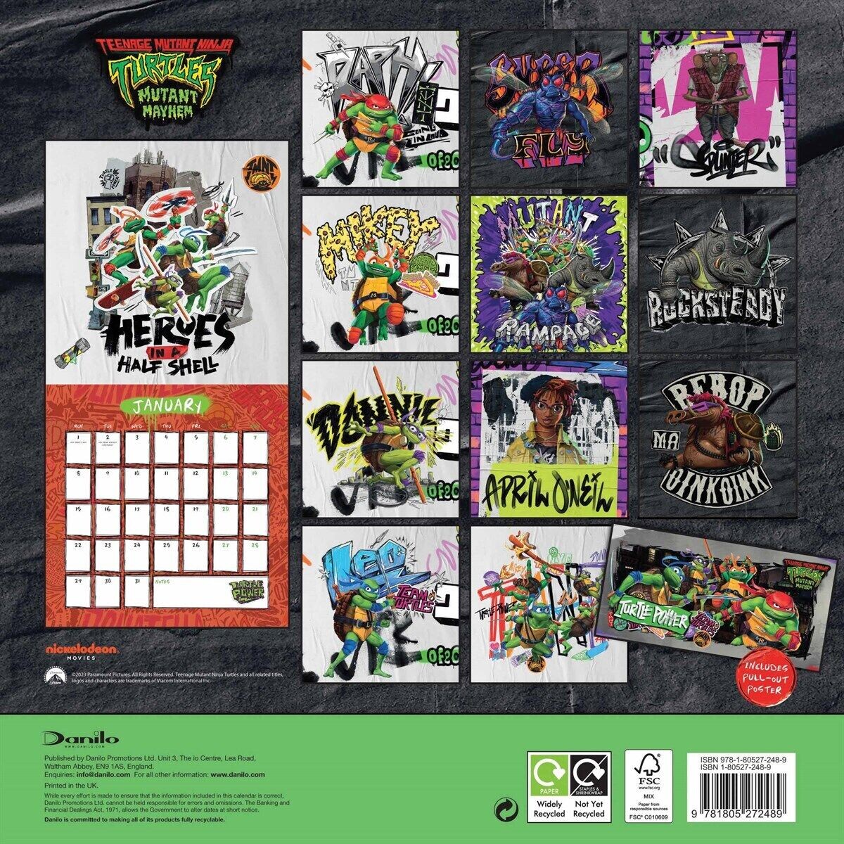 Teenage Mutant Ninja Turtles Wall Calendars 2024 Buy at