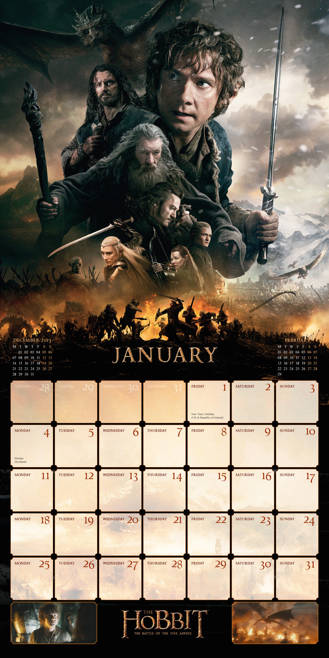 Respectvol Marxisme Cyclopen The Hobbit - Wall Calendars 2015 | Buy at Abposters.com