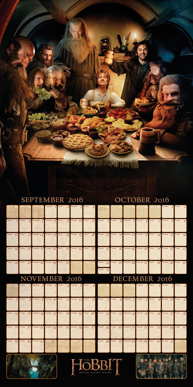 Memoriseren voor eeuwig Afm The Hobbit - Wall Calendars 2017 | Buy at Abposters.com