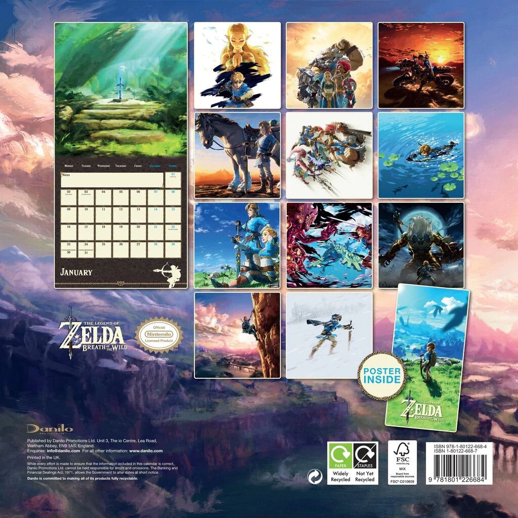 The Legend of Zelda - Wall Calendars 2022