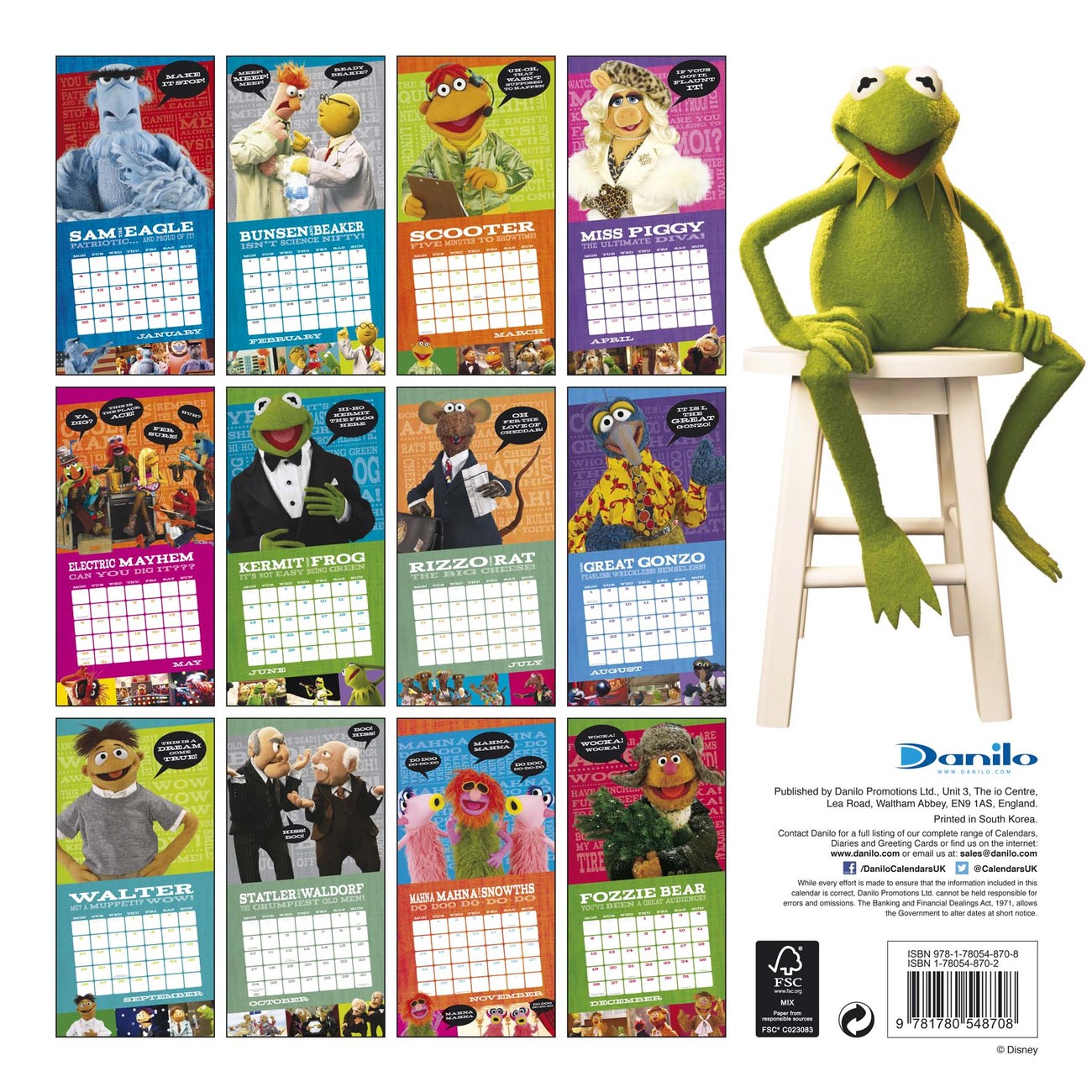 The Muppets Wall Calendars 2016 Large selection