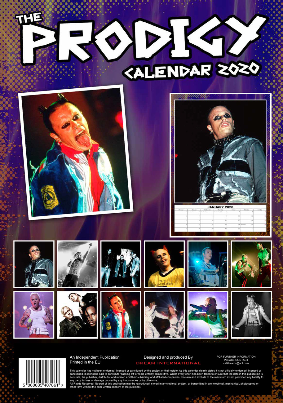 The Prodigy Wall Calendars 2024 Buy at Europosters