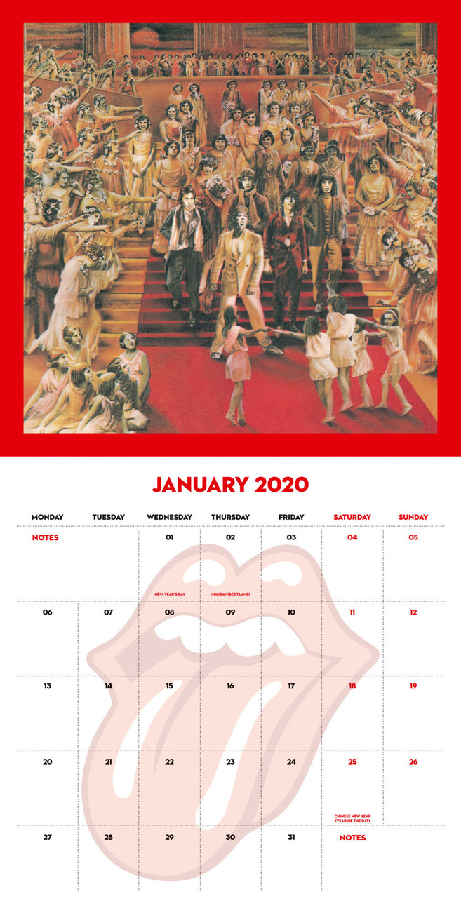 The Rolling Stones Wall Calendars 2020 Large selection