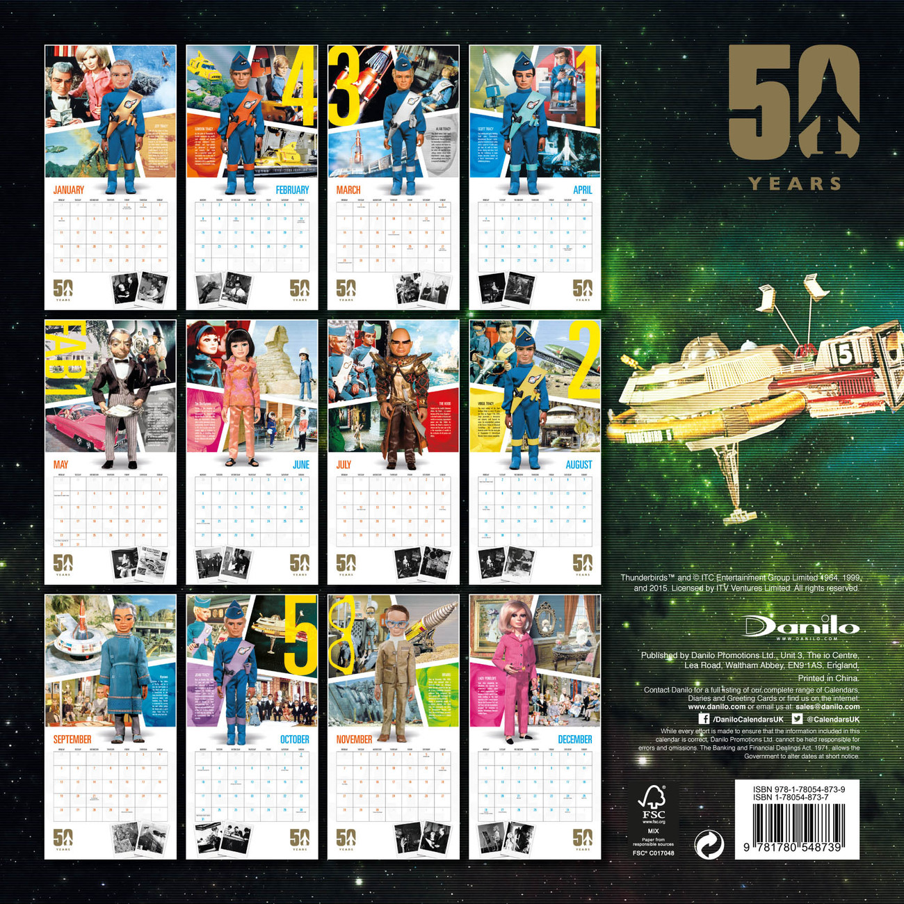 Thunderbirds Classic Edition Wall Calendars 2016 Large selection