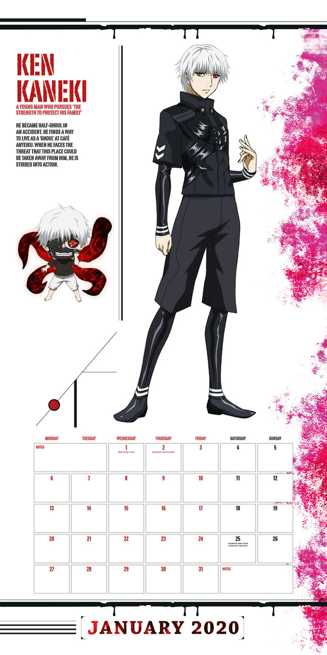 Tokyo Ghoul Anime 2024 Square Calendar