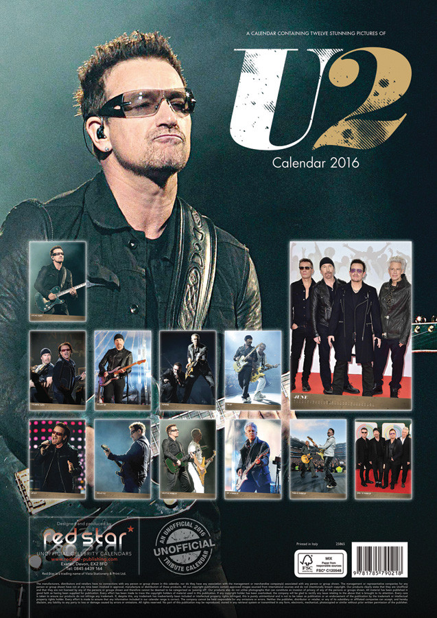 U2 - Wall Calendars 2022 | Large selection