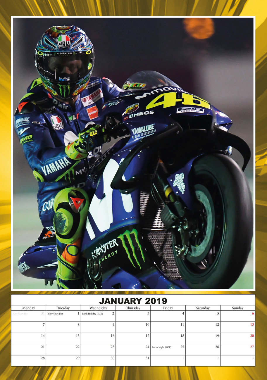 Valentino Rossi 2021 A3 Poster Calendar 15% OFF MULTI ORDERS! 
