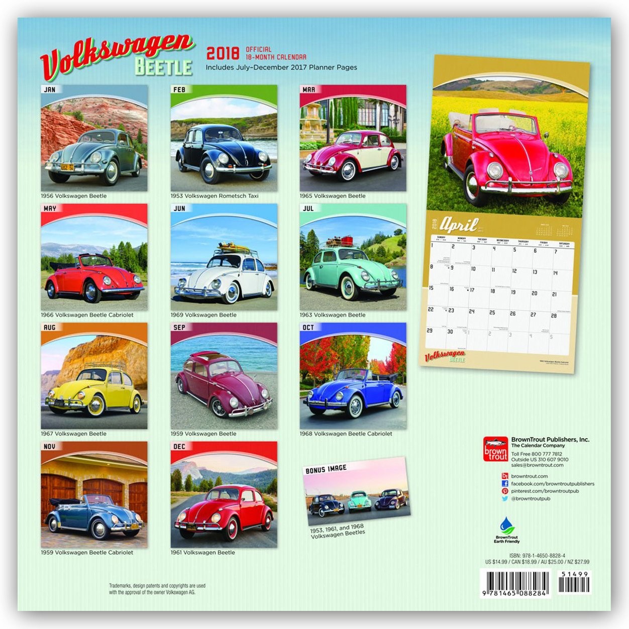 Volkswagen Beetle Wall Calendars 2024 Buy at Europosters