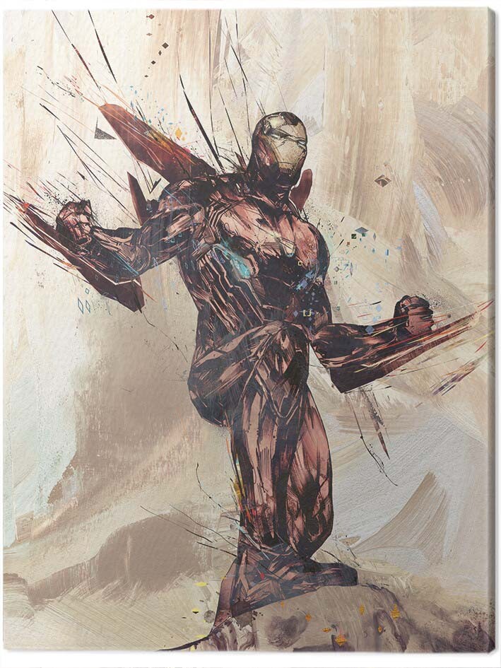 canvas print avengers infinity war iron man sketch fine art prints wall decorations