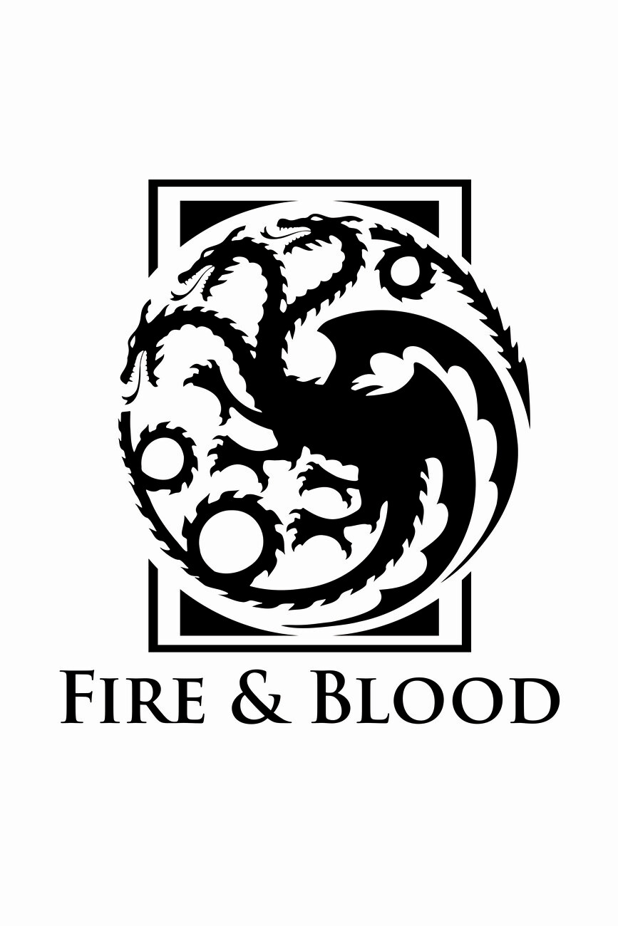 Game of Thrones Fire & Blood Targaryen Logo Giclee
