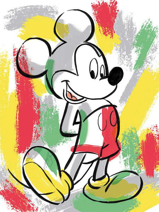 Mickey Mouse Original Pop Art Painting on Canvas Mickey Maus 