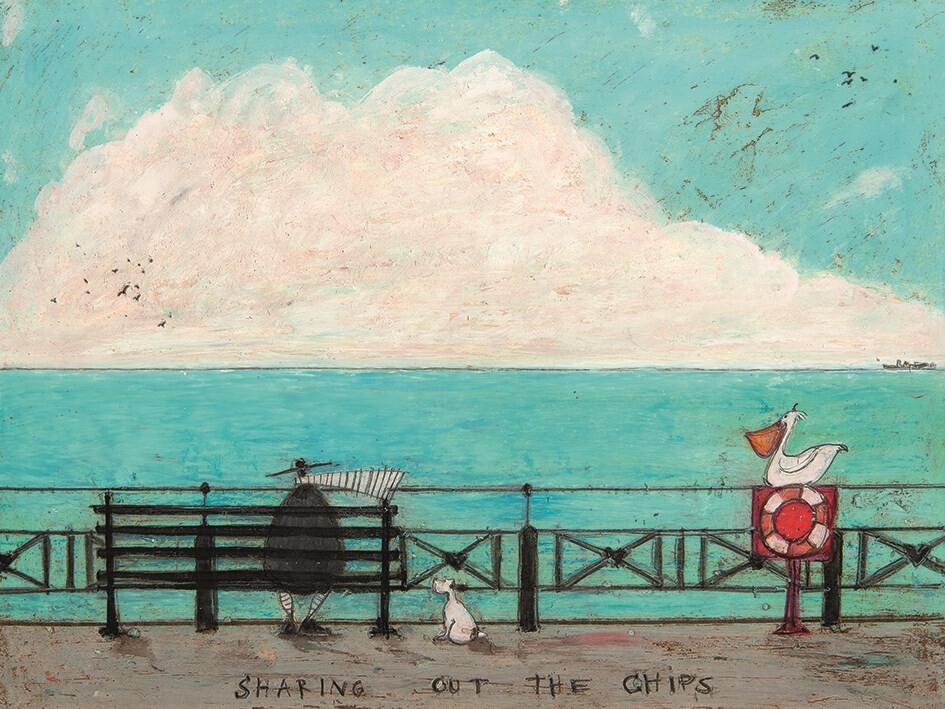 Sam Toft Print Sharing Out The Chips Canvas 40x30cm 