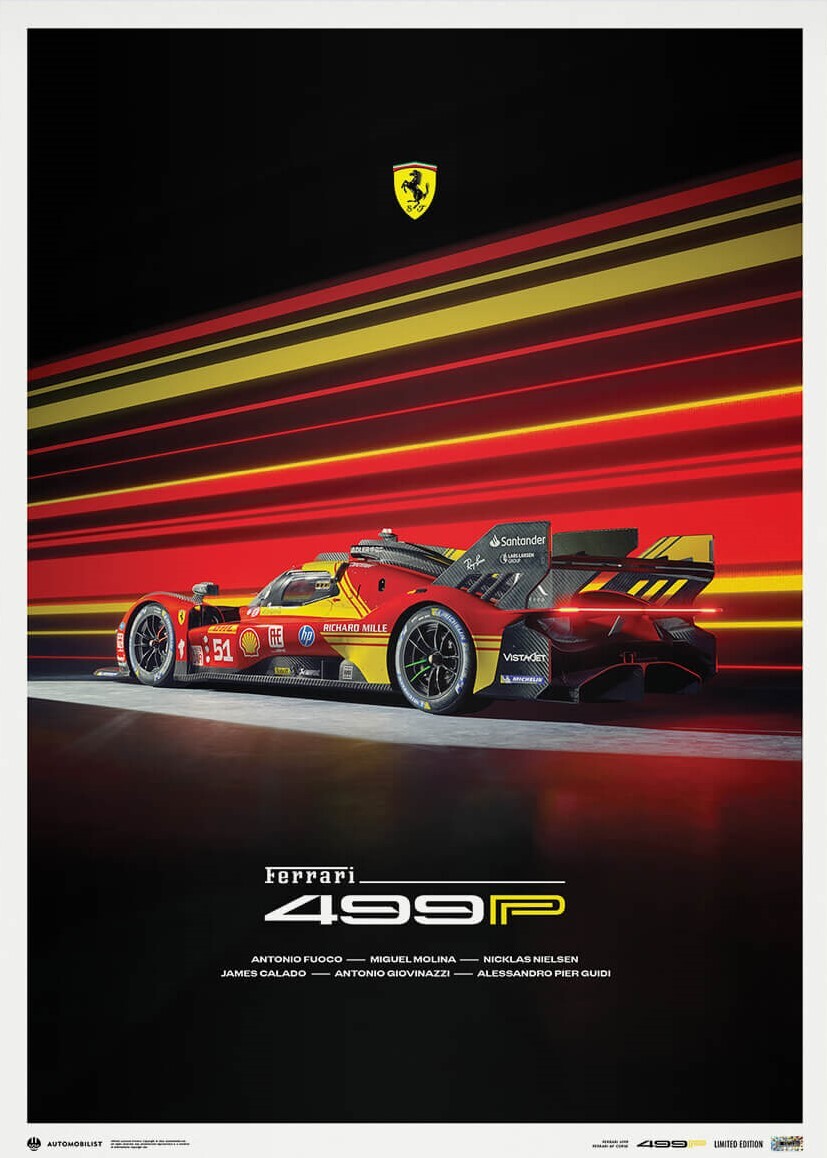 Art Print Ferrari 499P - 2024 | Posters, Wall Art | Europosters