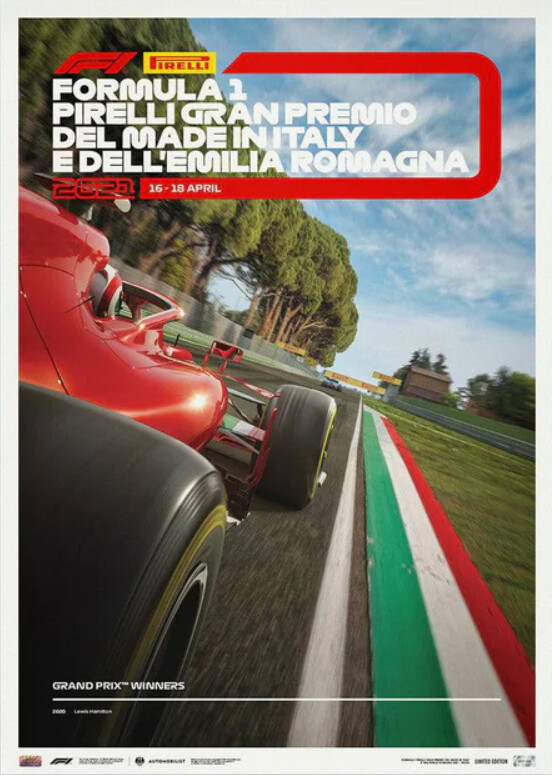 FORMULA 1 - Pirelli Grand Premio Dell'emilia Romagna 2021 Art Print