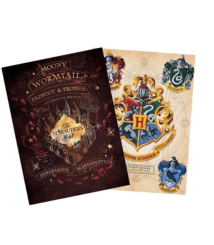 Harry Potter - présentoir et 4 baguettes Marauder's Map - Imagin'ères
